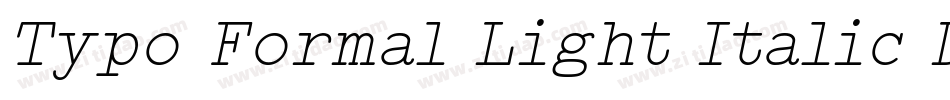 Typo Formal Light Italic Demo字体转换